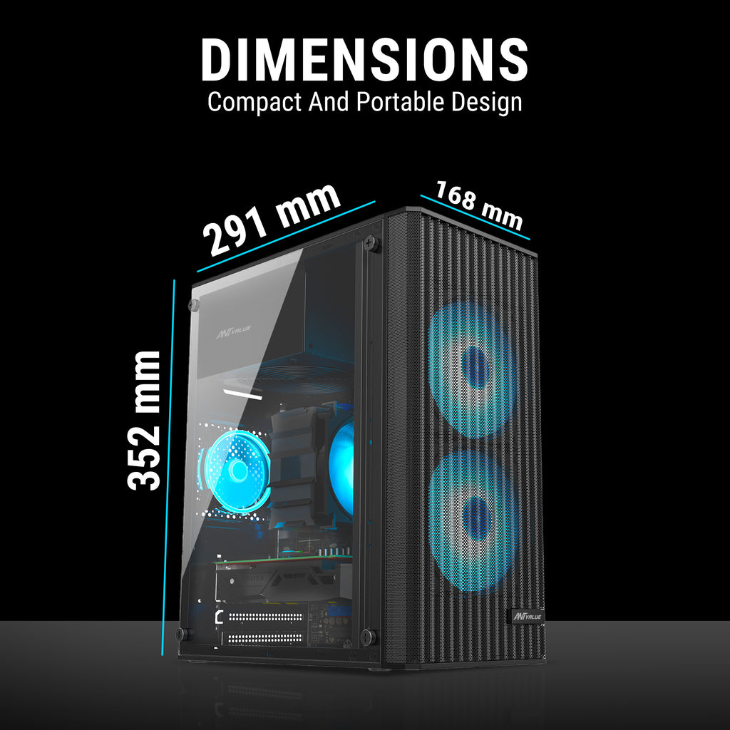 Ant Value Chassis VM10 Black ( Chassis Without Power Supply ) Black