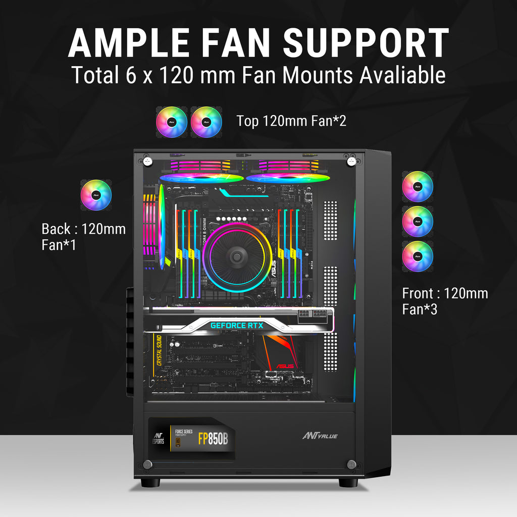 Ant Value Chassis VM41 Black ( Chassis Without Power Supply )