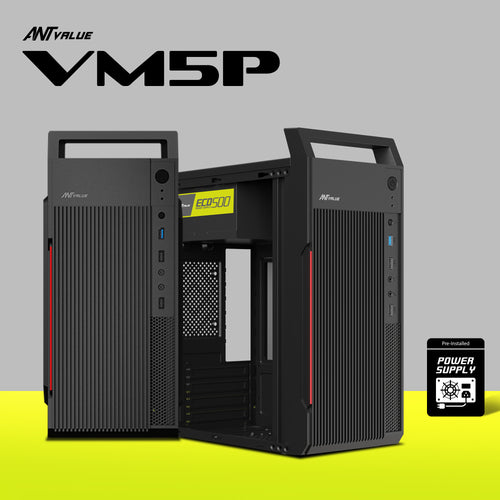 ANT ESPORTS CABINET WITH POWER SUPPLY BLACK - VM5P