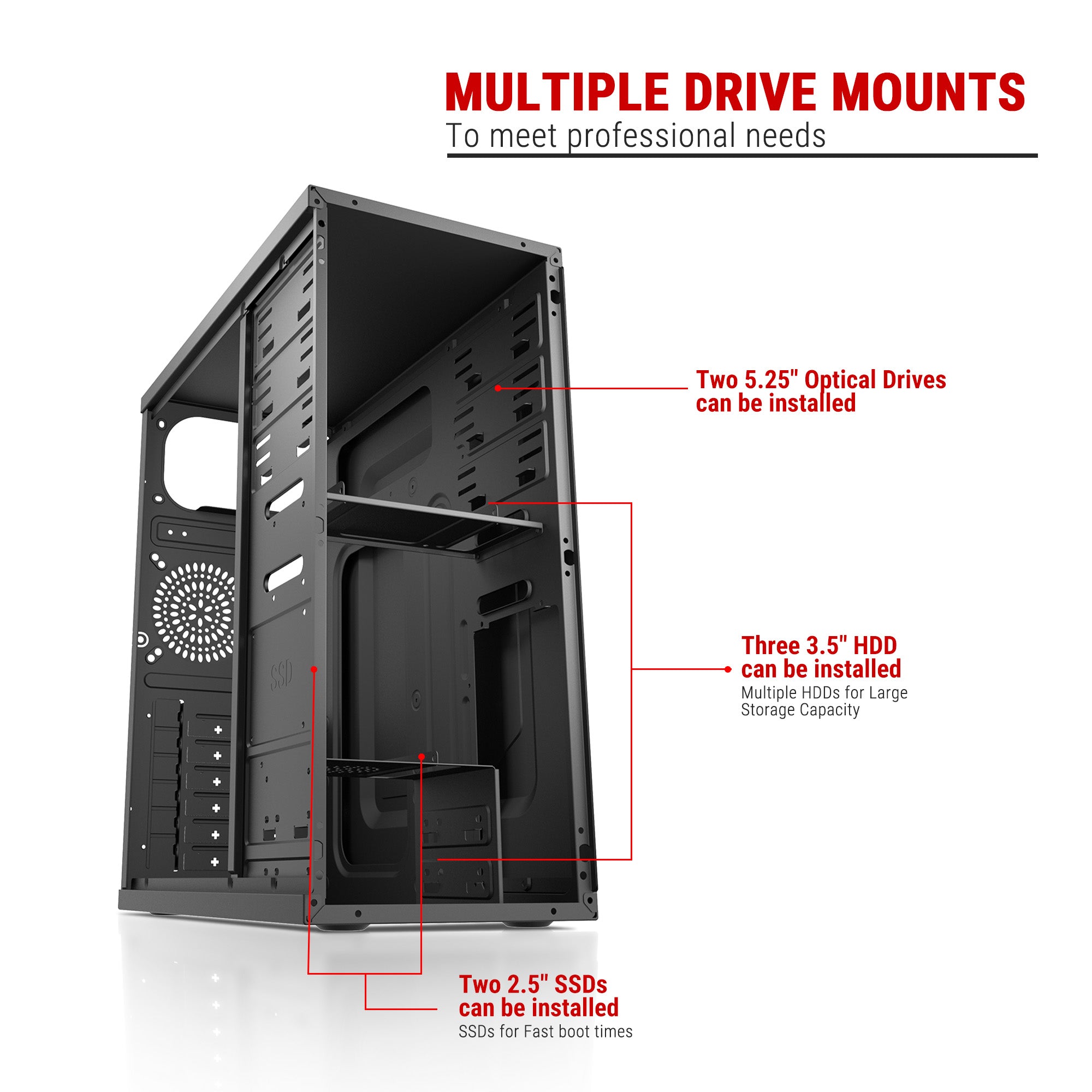 Ant Value Chassis X1 ( Chassis Without Power Supply ) Black