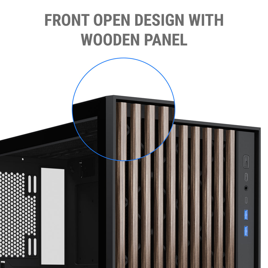 Ant Esports Chassis ZEN WOOD C3 ( Chassis Without Power Supply )