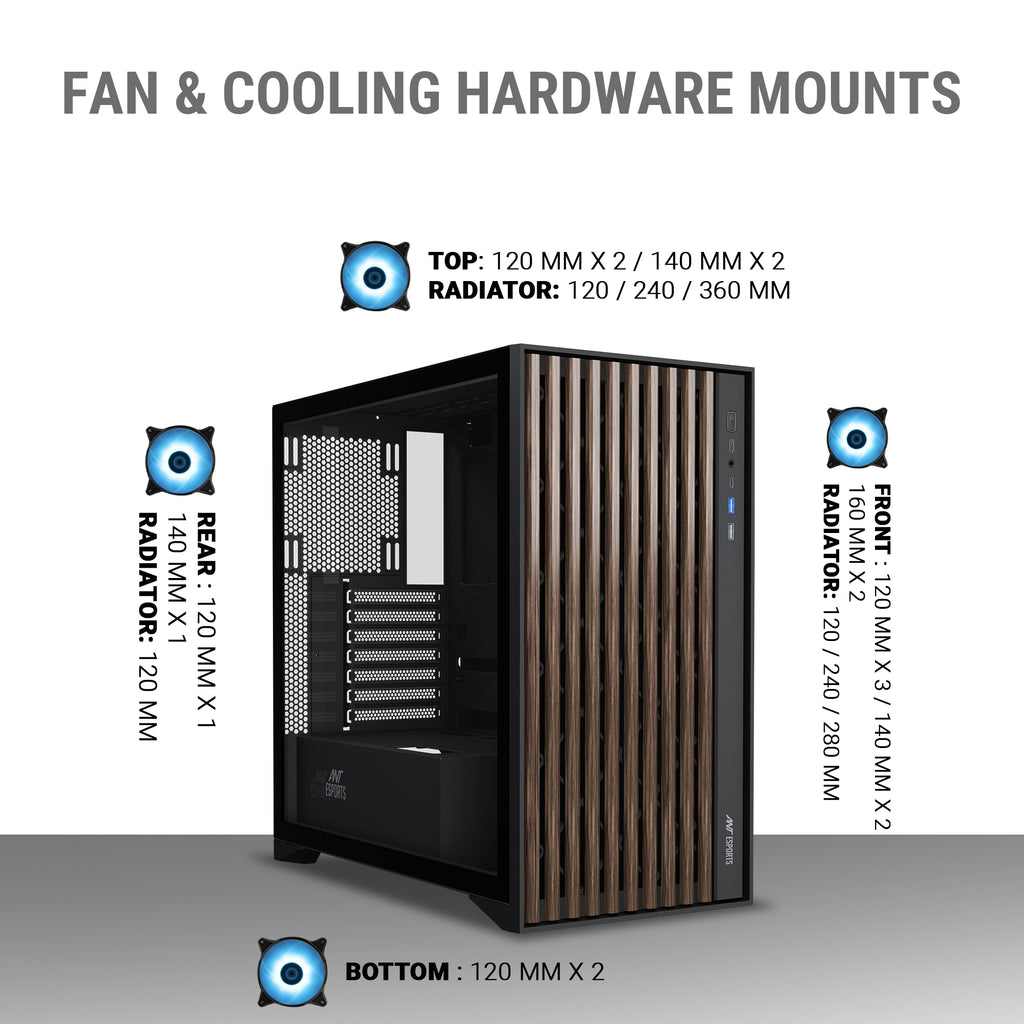 Ant Esports Chassis ZEN WOOD C3 ( Chassis Without Power Supply )