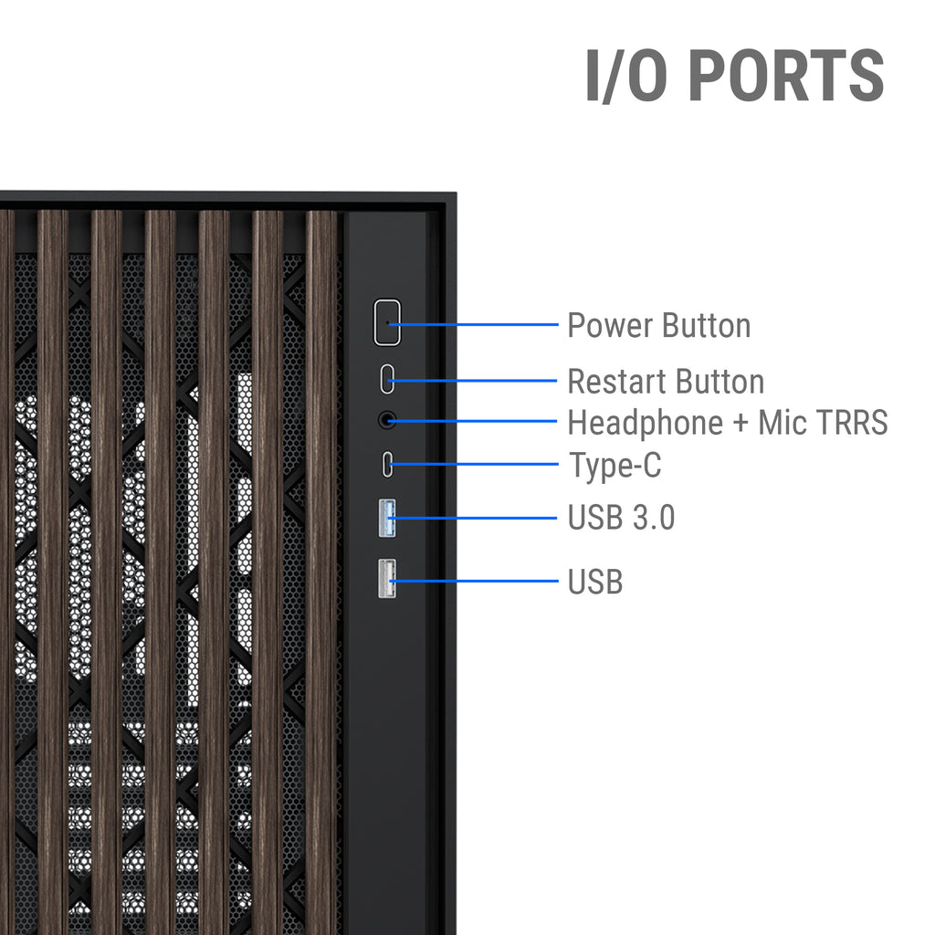 Ant Esports Chassis ZEN WOOD C3 ( Chassis Without Power Supply )