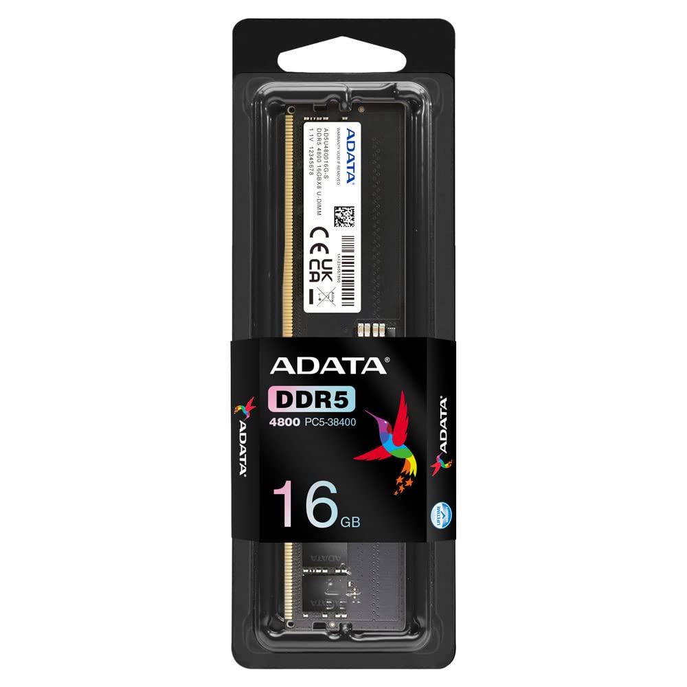 ADATA Premier 16GB 4800MHz U-DIMM DDR5 Desktop Memory BLACK - Pakshal Impex