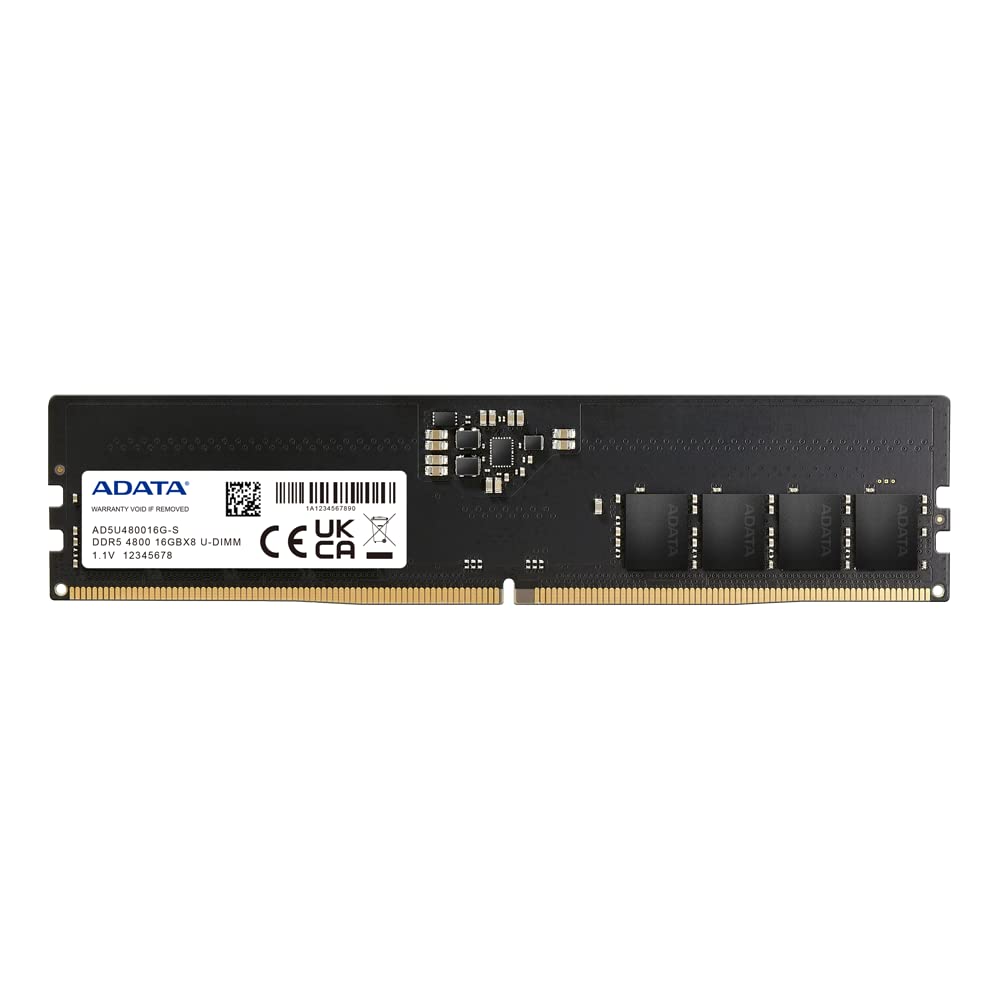 ADATA Premier 16GB 4800MHz U-DIMM DDR5 Desktop Memory BLACK - Pakshal Impex