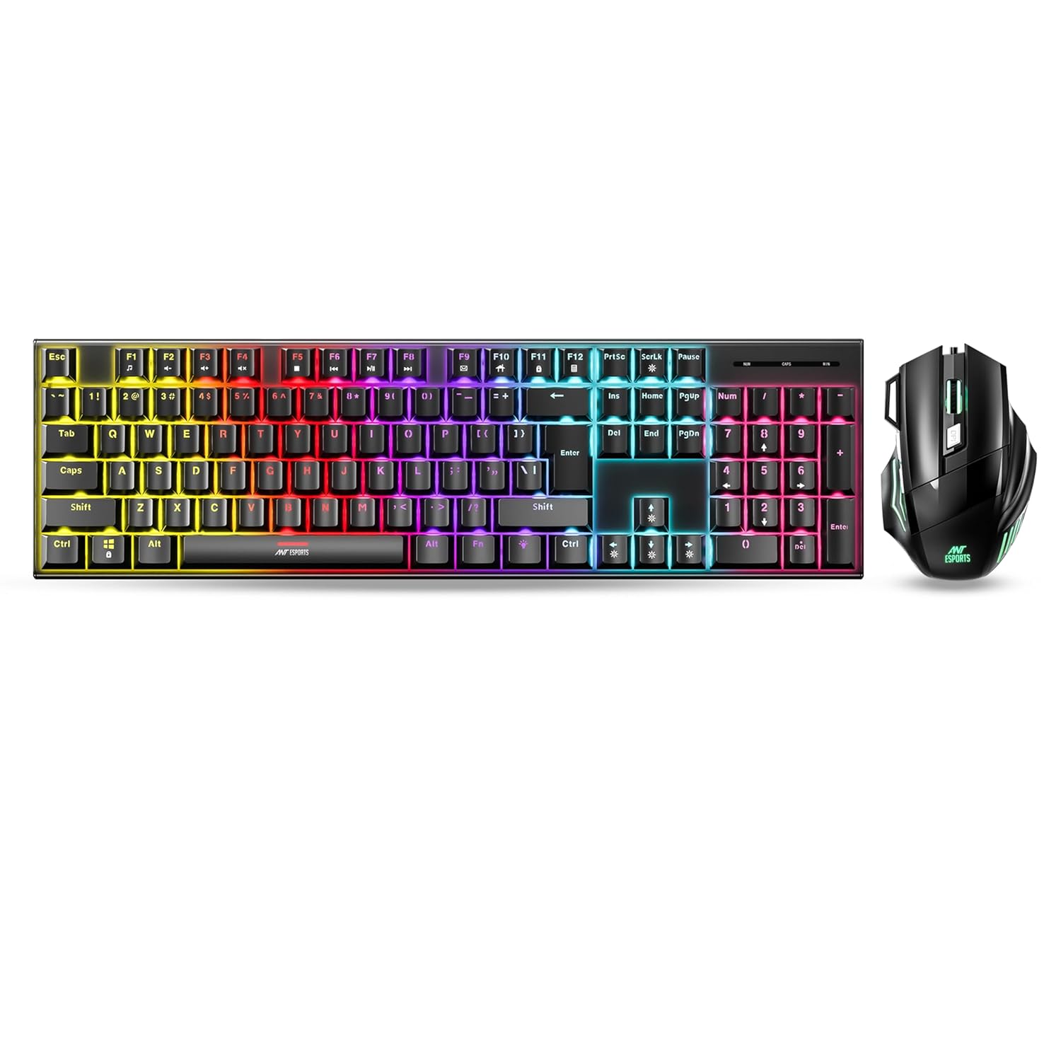 ANT EPSORTS –WIRED MECHANICAL GAMING KEYBOARD & MOUSE COMBO RED SWITCH – BLACK – THUNDER 30 - Pakshal Impex