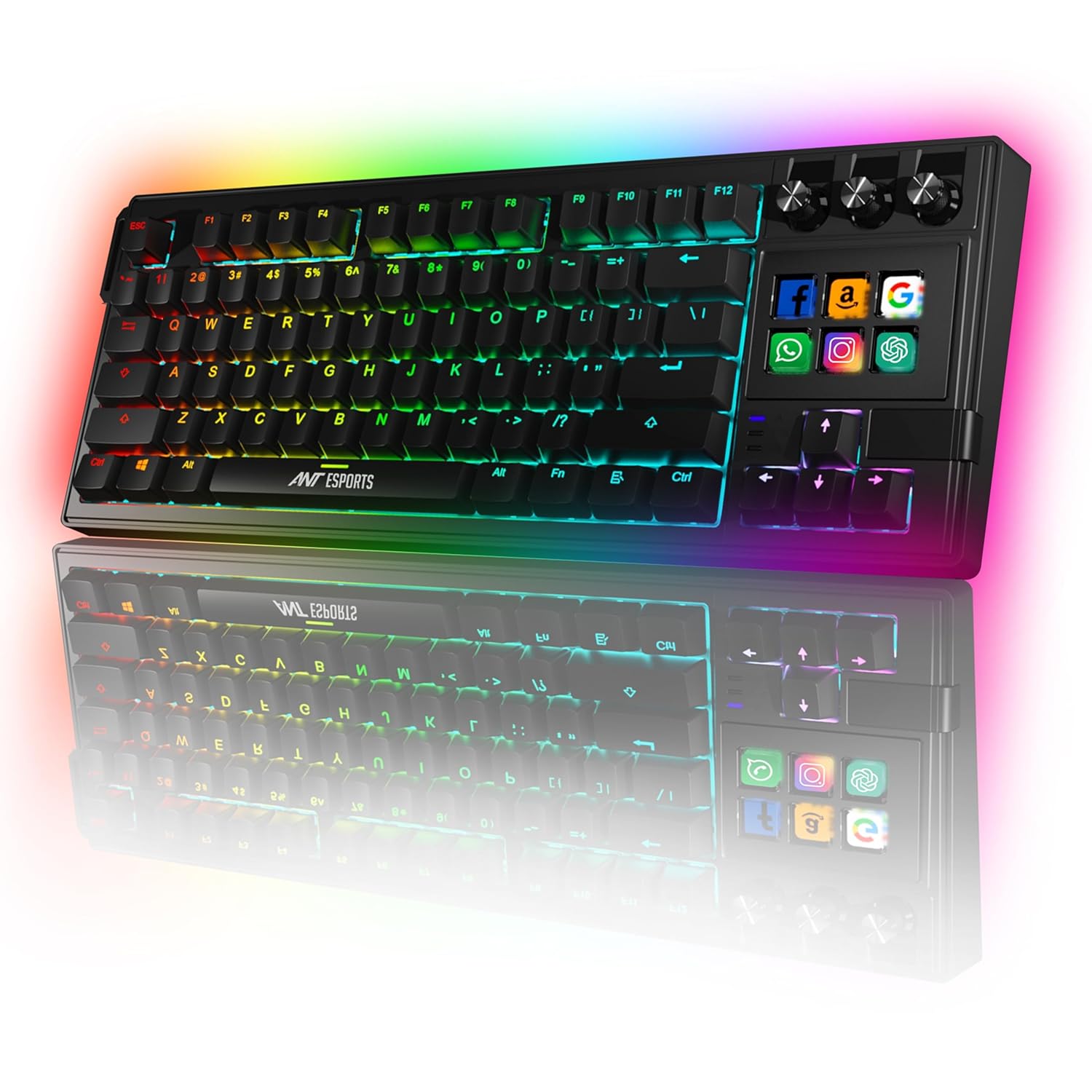 ANT EPSORTS –WIRED RGB STREAM DECK MECHANICAL KEYBOARD BLACK – APEX 400 - Pakshal Impex