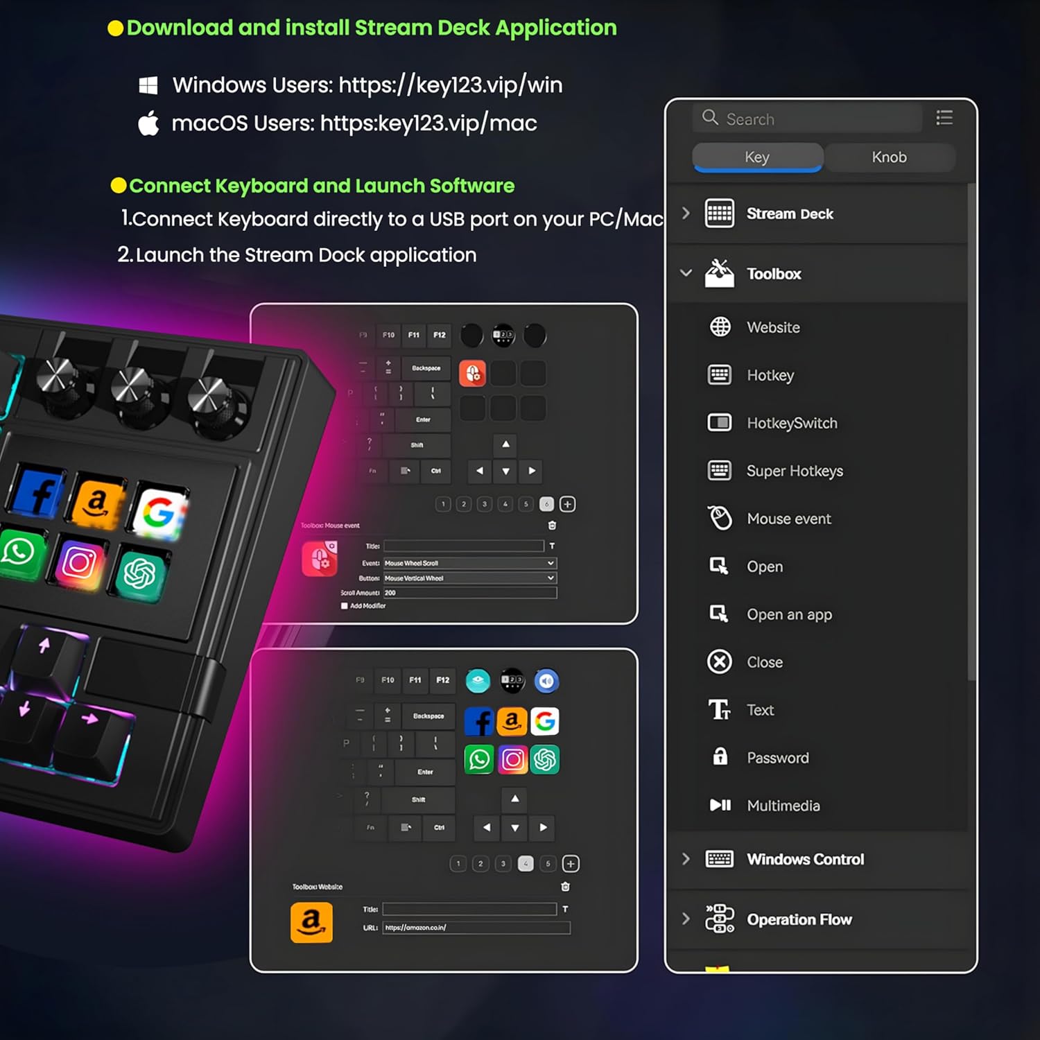 ANT EPSORTS –WIRED RGB STREAM DECK MECHANICAL KEYBOARD BLACK – APEX 400 - Pakshal Impex