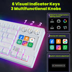 ANT EPSORTS –WIRED RGB STREAM DECK MECHANICAL KEYBOARD WHITE – APEX 400 - Pakshal Impex