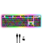 ANT ESPORTS - 3 IN 1 WIRELESS RGB MECHANICAL KEYBOARD FULL SIZE BROWN SWITCH BLACK - MK4400 PRO - Pakshal Impex