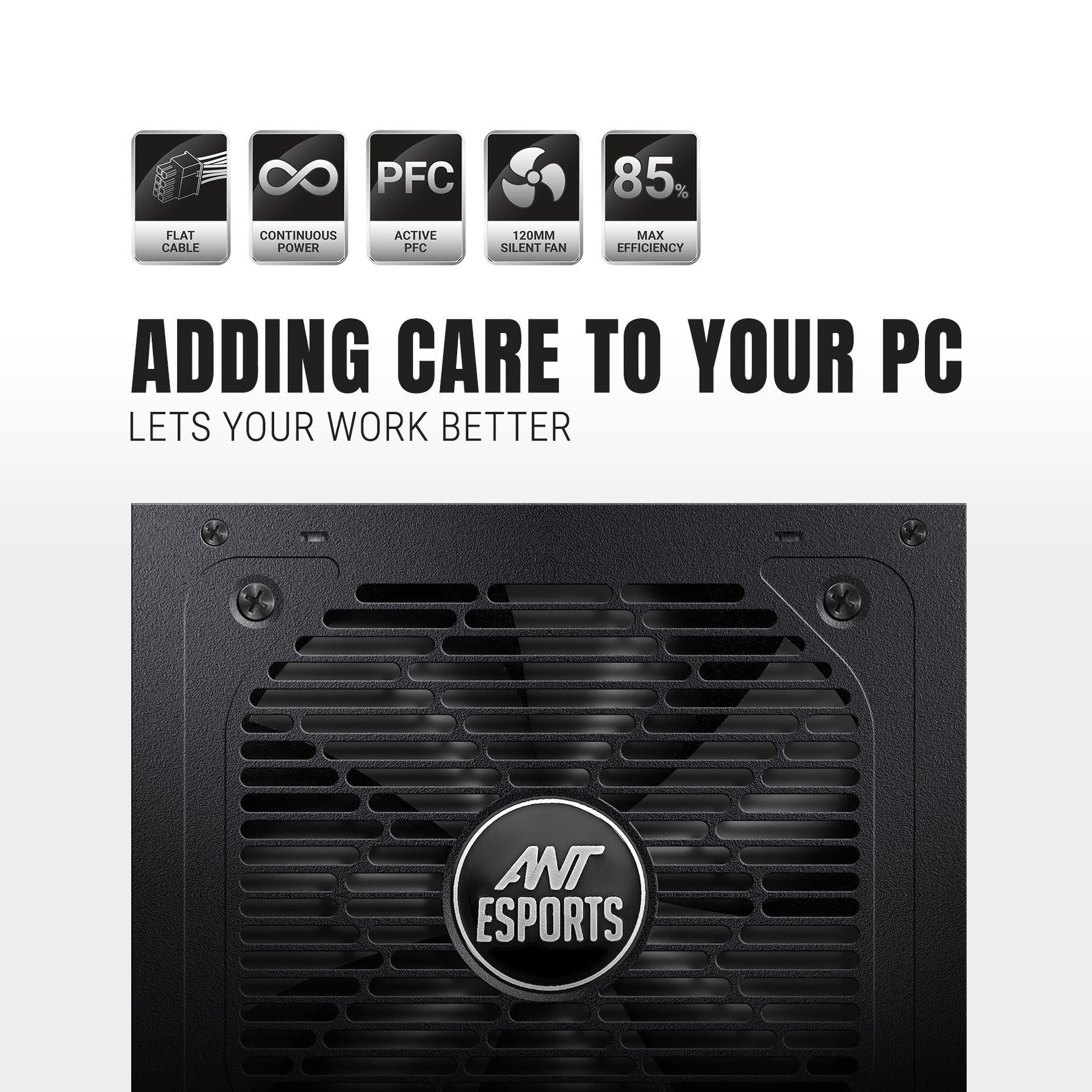 ANT ESPORTS 80+ BRONZE 850WATTS SMPS BLACK - RX850 - Pakshal Impex