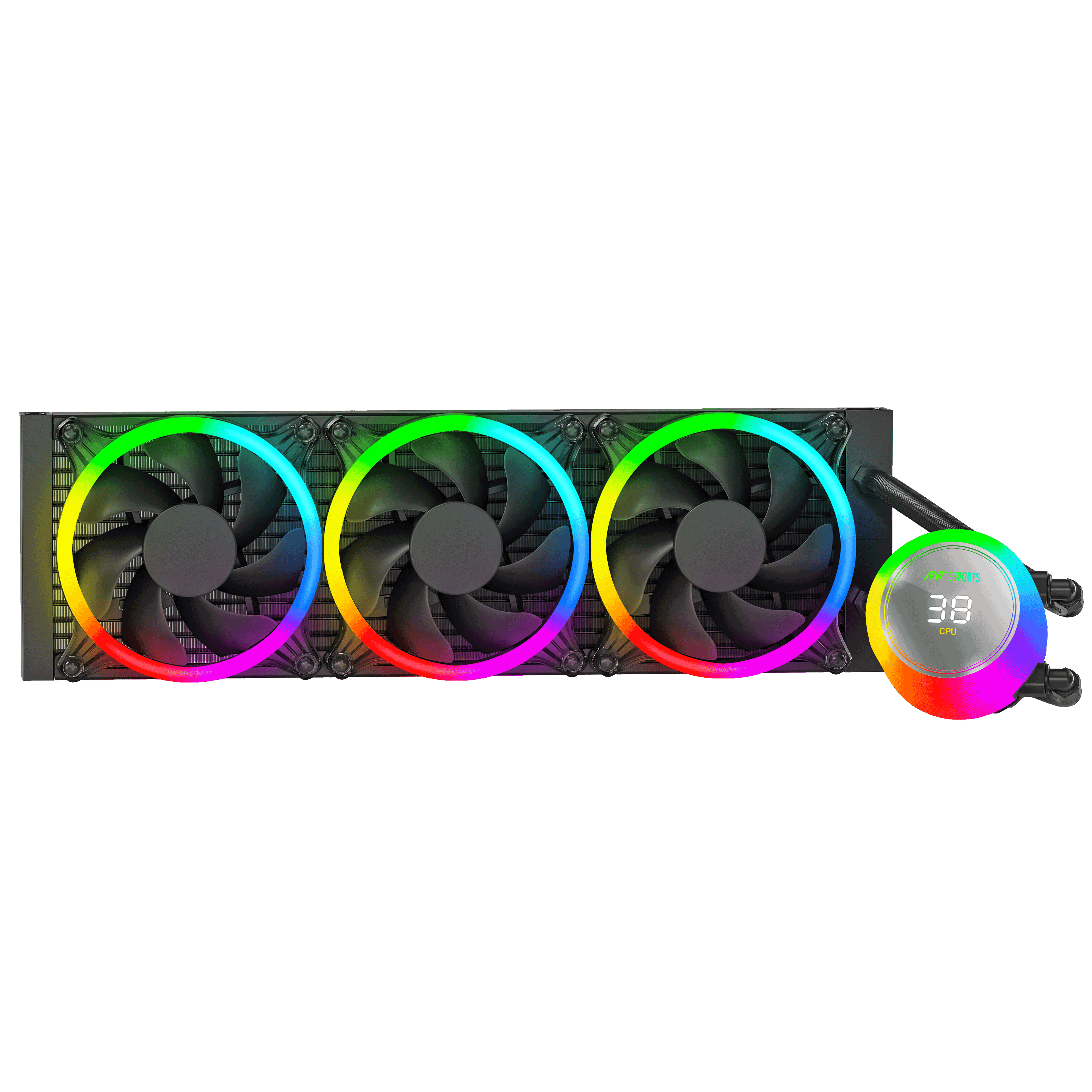 ANT ESPORTS ARGB COOLER BLACK - ICECHROMA 360 - Pakshal Impex