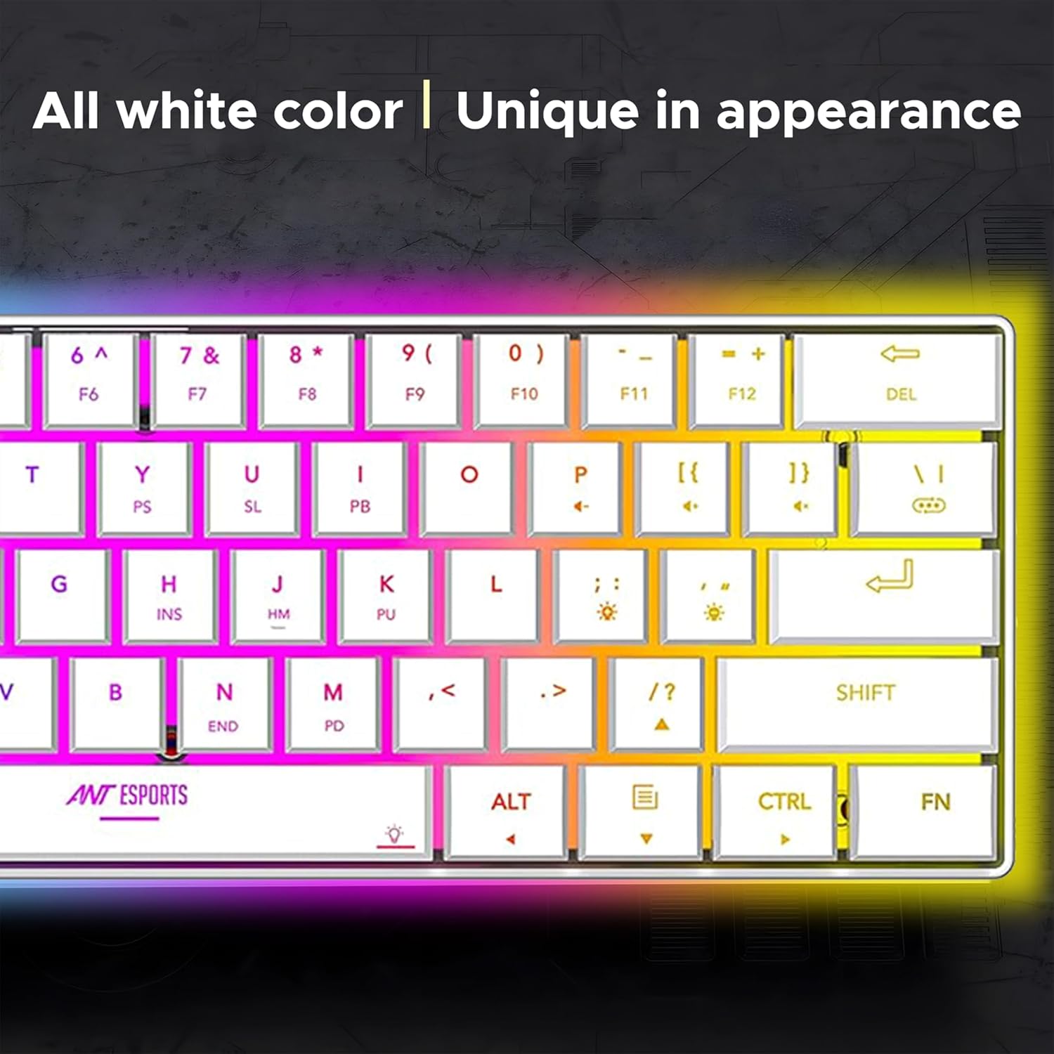 ANT ESPORTS BLUETOOH WIRELESS RGB GAMING KEYBOARD WHITE – MK1500 - Pakshal Impex