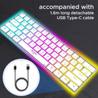 ANT ESPORTS BLUETOOH WIRELESS RGB GAMING KEYBOARD WHITE – MK1500 - Pakshal Impex