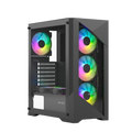 ANT ESPORTS CABINET ARGB WITH GLASS FRONT PANEL & 6 FAN BLACK - ICE 270G 6F - Pakshal Impex