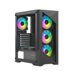 ANT ESPORTS CABINET ARGB WITH GLASS FRONT PANEL & 6 FAN BLACK - ICE 270G 6F - Pakshal Impex
