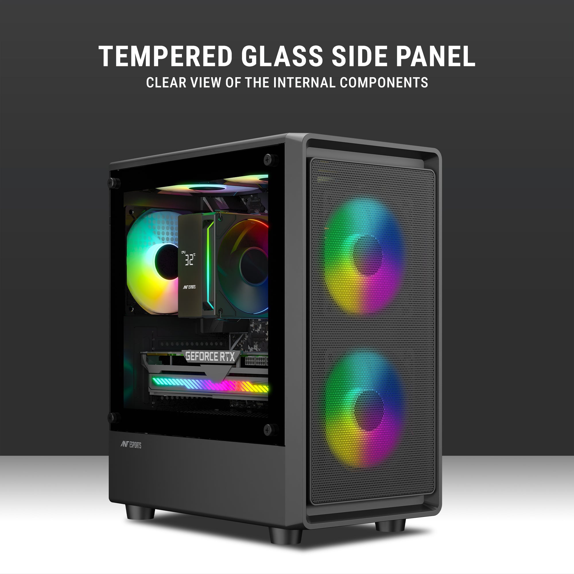 ANT ESPORTS CABINET BLACK - 400 AIR MINI - Pakshal Impex