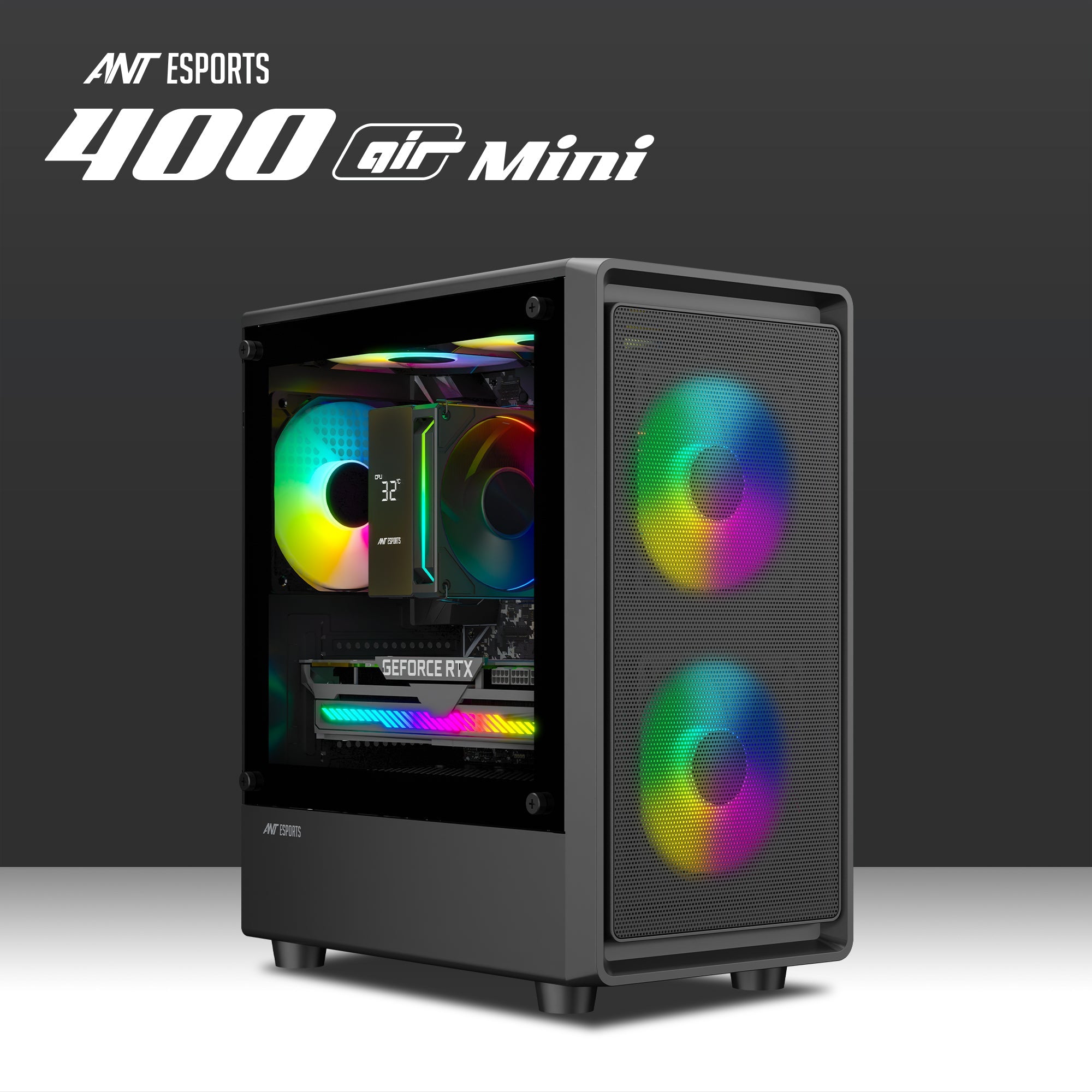 ANT ESPORTS CABINET BLACK - 400 AIR MINI - Pakshal Impex