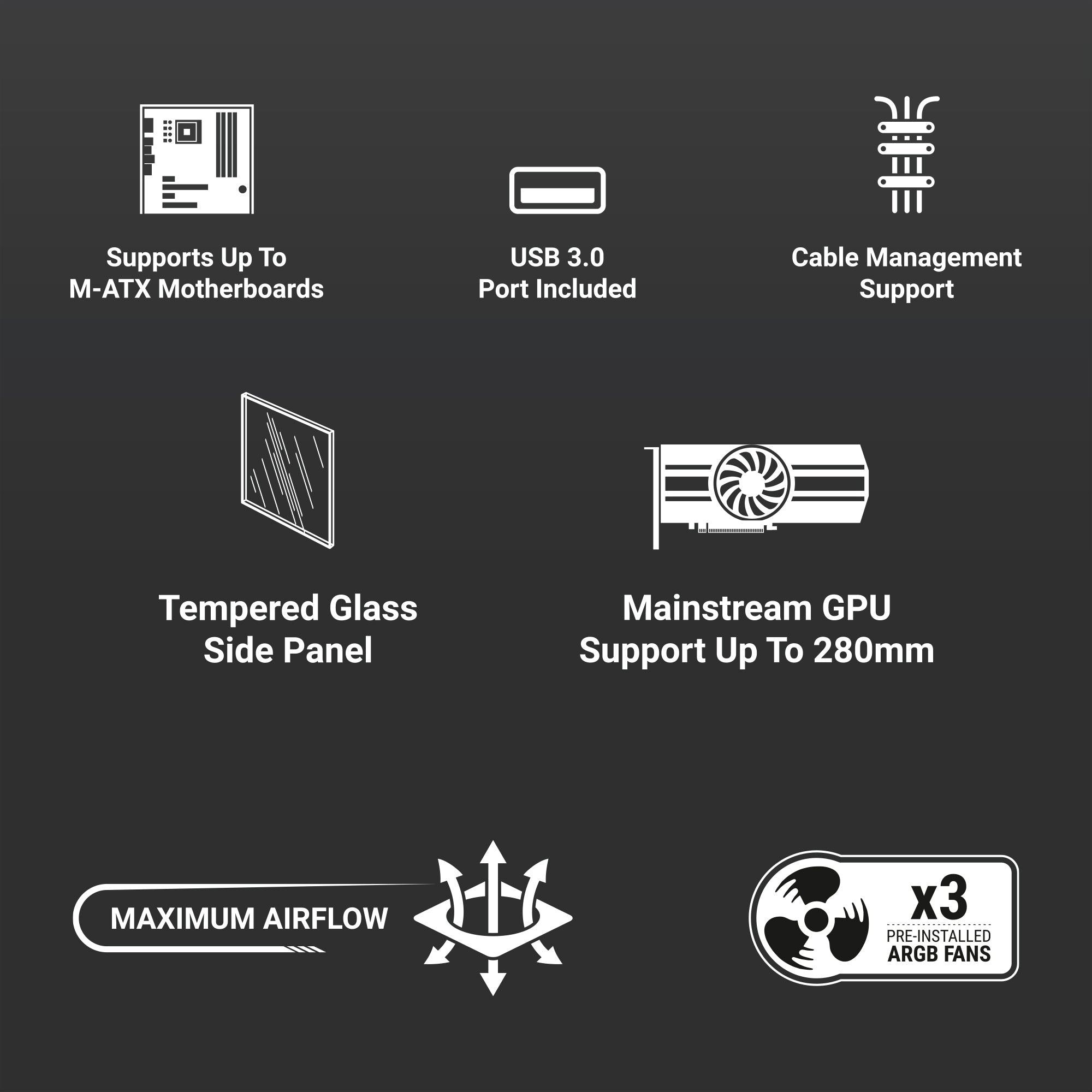 ANT ESPORTS CABINET BLACK - 400 AIR MINI - Pakshal Impex