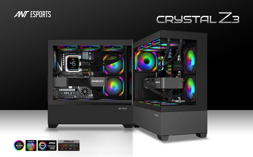 ANT ESPORTS CABINET BLACK - CRYSTAL Z3 - Pakshal Impex