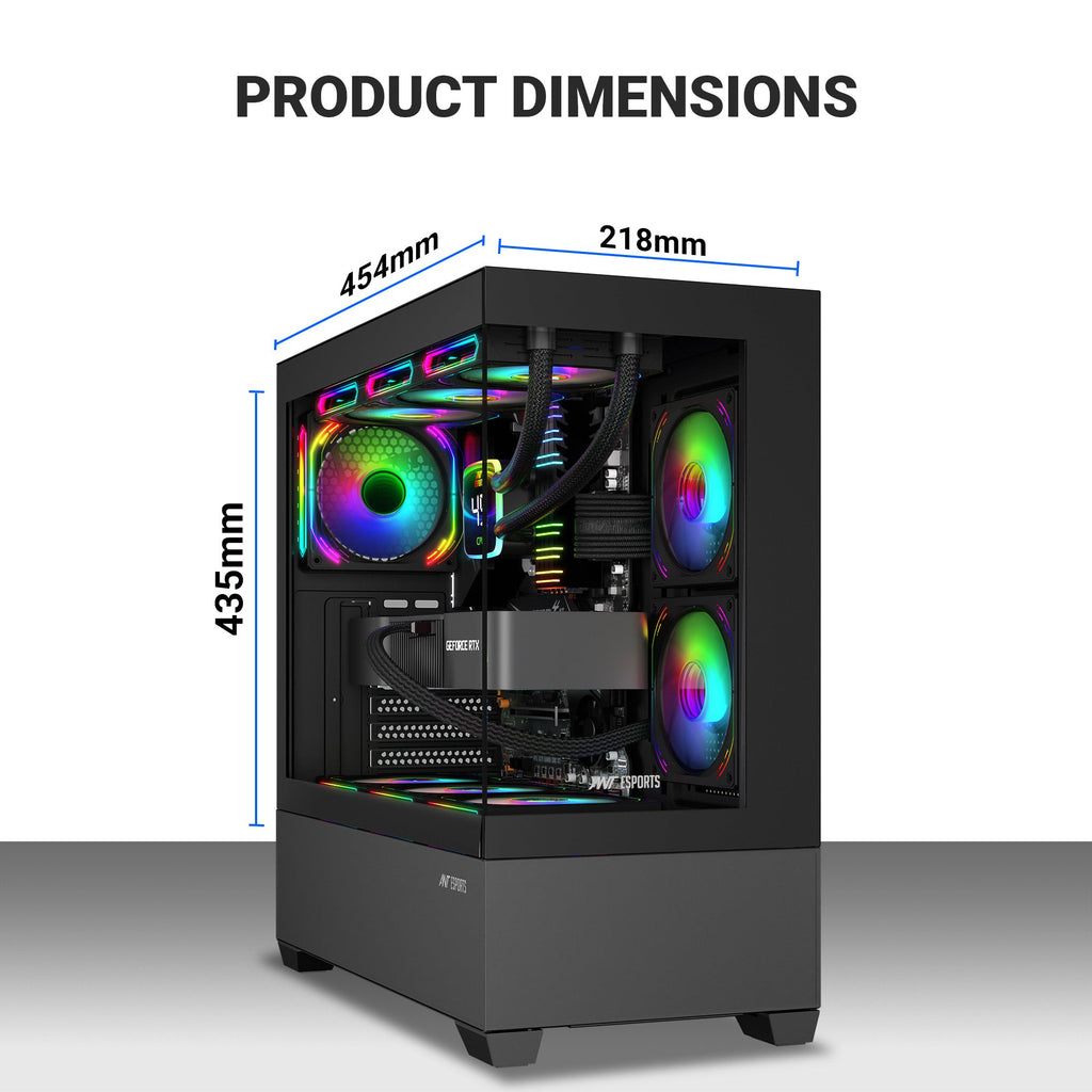 ANT ESPORTS CABINET BLACK - CRYSTAL Z3 - Pakshal Impex