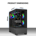 ANT ESPORTS CABINET BLACK - CRYSTAL Z3 - Pakshal Impex