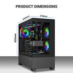 ANT ESPORTS CABINET BLACK - CRYSTAL Z3 - Pakshal Impex