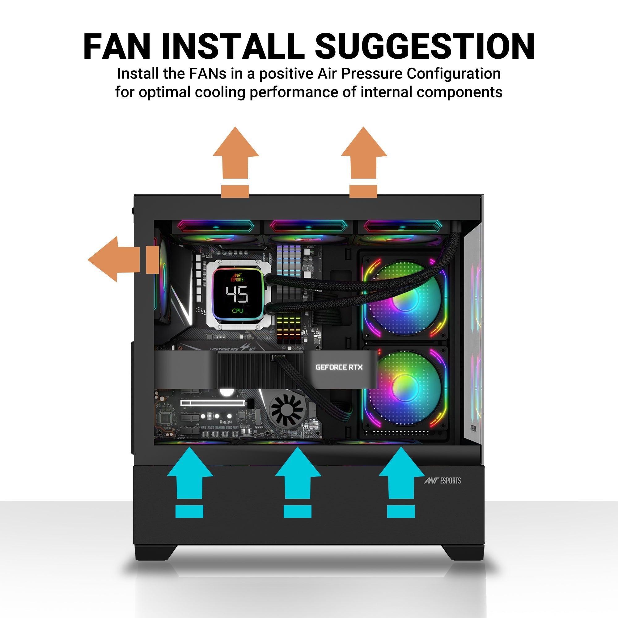 ANT ESPORTS CABINET BLACK - CRYSTAL Z3 - Pakshal Impex