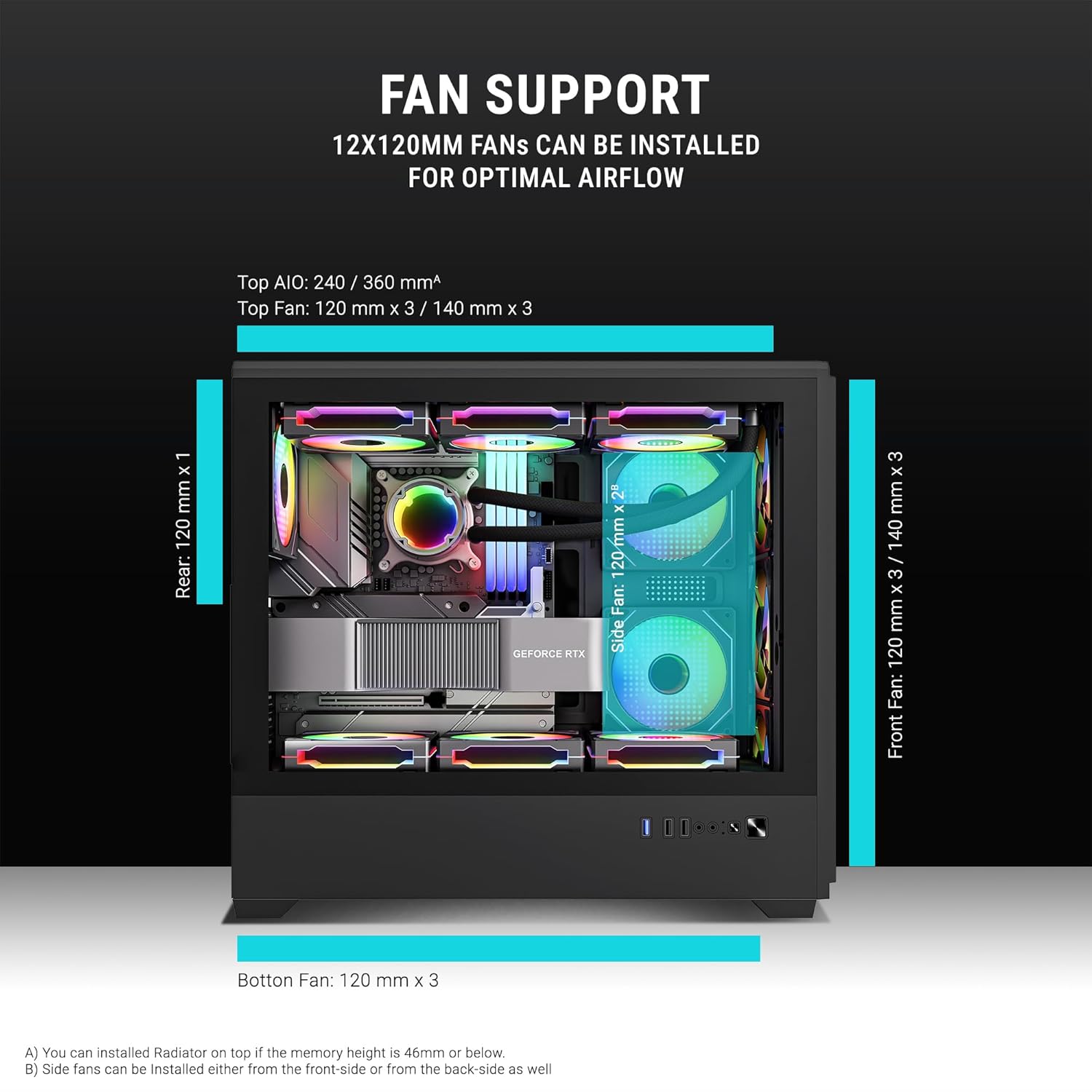 ANT ESPORTS CABINET BLACK - EVO360 LITE - Pakshal Impex