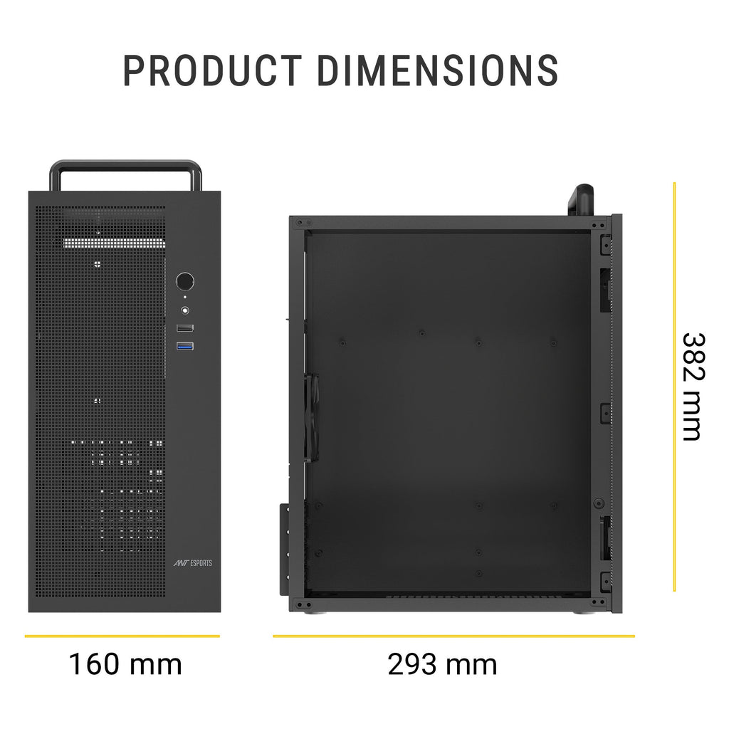 ANT ESPORTS CABINET BLACK - Si10 - Pakshal Impex
