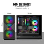 ANT ESPORTS CABINET WITH ARGB FAN BLACK – TITAN FE - Pakshal Impex