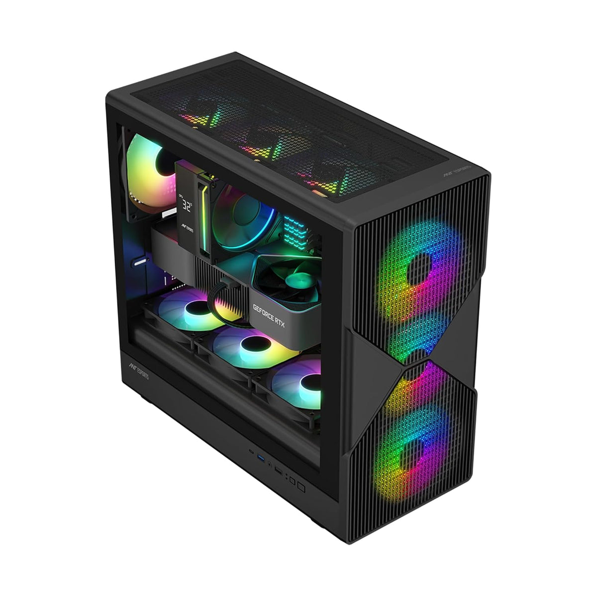 ANT ESPORTS CABINET WITH ARGB FAN BLACK – TITAN FE - Pakshal Impex