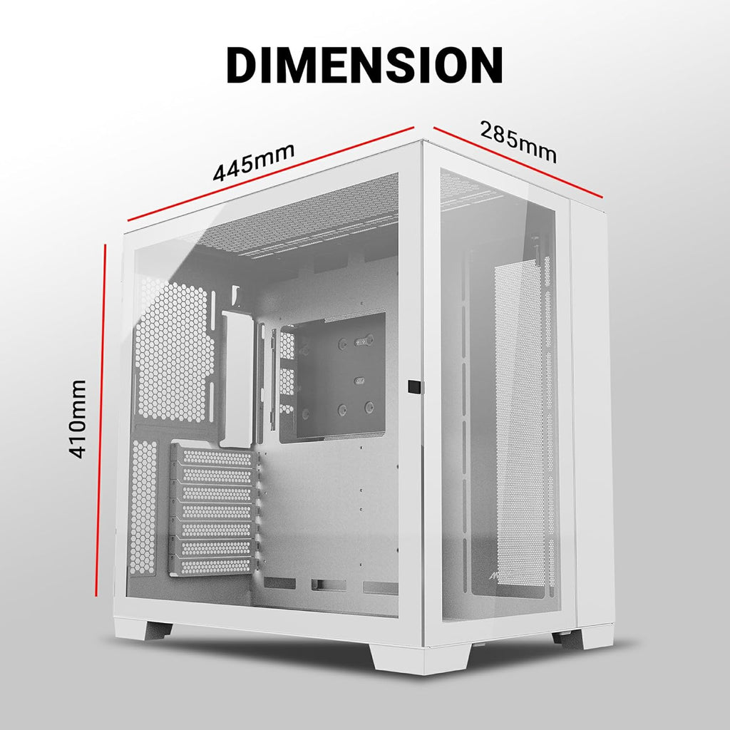 ANT ESPORTS CABINET WITH FANS WHITE - CRYSTAL XL - Pakshal Impex