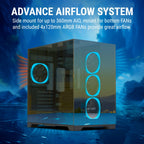 Ant Esports Chassis Crystal Mirror - Black ( Chassis Without Power Supply ) - Pakshal Impex