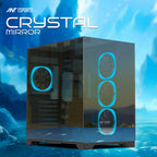 Ant Esports Chassis Crystal Mirror - Black ( Chassis Without Power Supply ) - Pakshal Impex