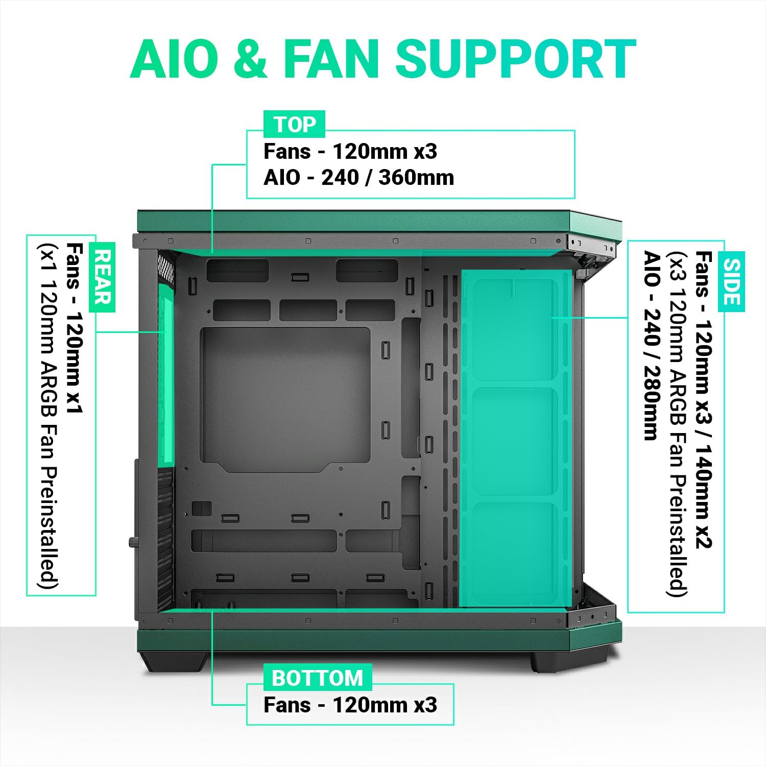 Ant Esports Chassis CRYSTAL X11 ( Chassis Without PSU ) - Pakshal Impex
