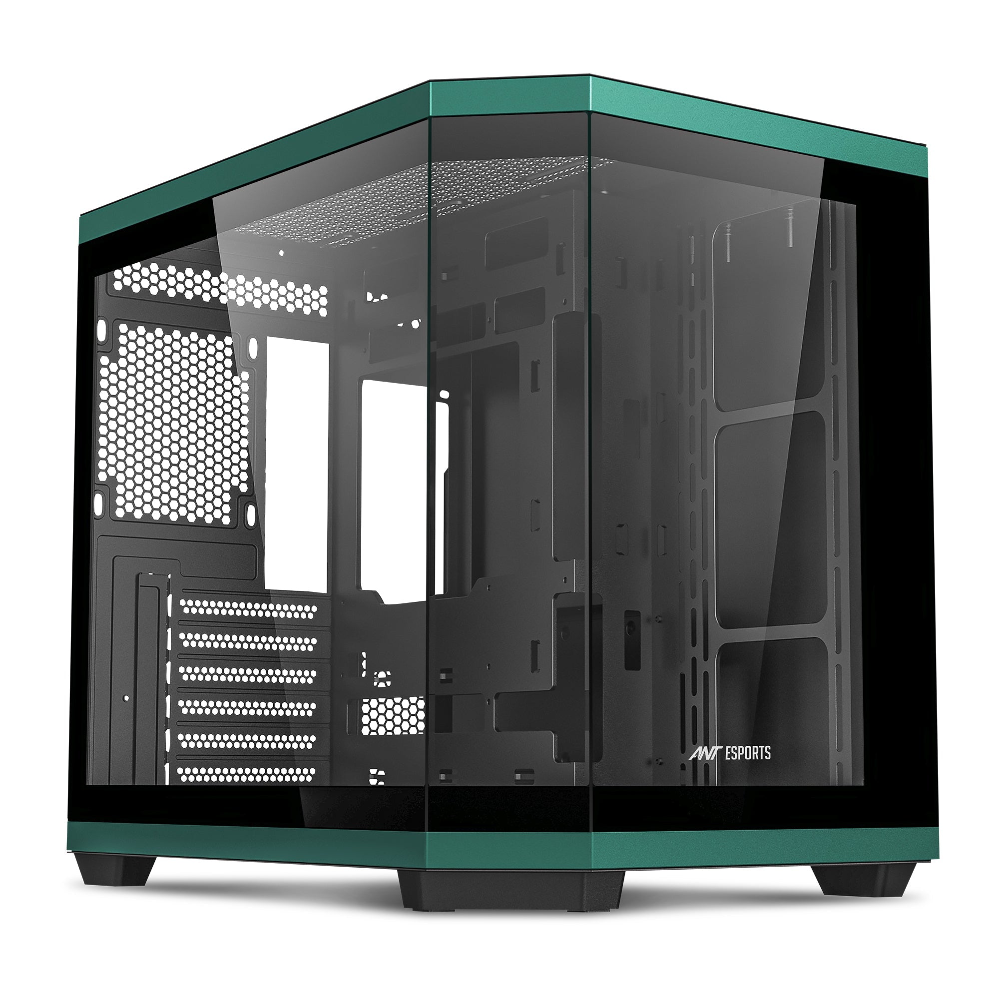 Ant Esports Chassis CRYSTAL X11 Green ( Chassis Without Power Supply ) - Pakshal Impex