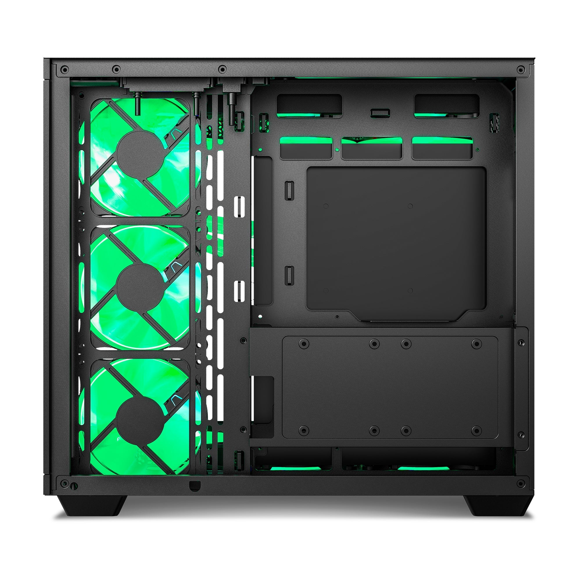 Ant Esports Chassis CRYSTAL X11 Green ( Chassis Without Power Supply ) - Pakshal Impex