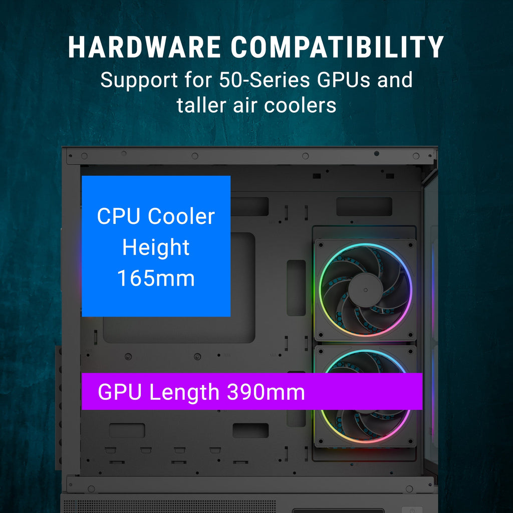 Ant Esports Chassis Crystal X3 LCD - Black ( Chassis Without Power Supply ) - Pakshal Impex