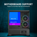 Ant Esports Chassis Crystal X3 LCD - Black ( Chassis Without Power Supply ) - Pakshal Impex