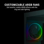 Ant Esports Chassis Crystal X3 LCD - Black ( Chassis Without Power Supply ) - Pakshal Impex