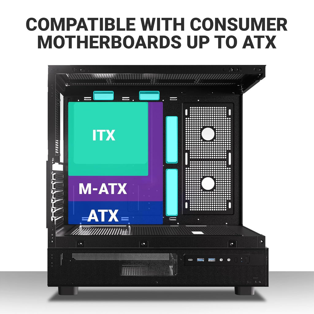 Ant Esports Chassis Crystal X6 -Black ( Chassis Without Power Supply ) - Pakshal Impex