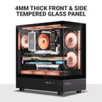 Ant Esports Chassis Crystal X6 -Black ( Chassis Without Power Supply ) - Pakshal Impex