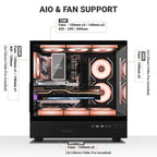 Ant Esports Chassis Crystal X6 -Black ( Chassis Without Power Supply ) - Pakshal Impex