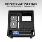 Ant Esports Chassis Crystal X6 -Black ( Chassis Without Power Supply ) - Pakshal Impex