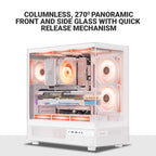 Ant Esports Chassis Crystal X6 -White ( Chassis Without Power Supply ) - Pakshal Impex
