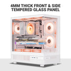 Ant Esports Chassis Crystal X6 -White ( Chassis Without Power Supply ) - Pakshal Impex