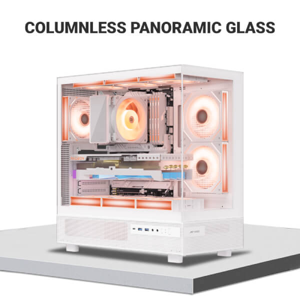 Ant Esports Chassis Crystal X6 -White ( Chassis Without Power Supply ) - Pakshal Impex