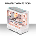 Ant Esports Chassis Crystal X6 -White ( Chassis Without Power Supply ) - Pakshal Impex