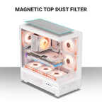 Ant Esports Chassis Crystal X6 -White ( Chassis Without Power Supply ) - Pakshal Impex